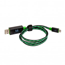 RealPower USB A Micro-USB B 0.75m USB-kaapeli 0,75 m USB 2.0 Musta, Vihreä