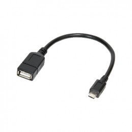 LogiLink AA0035 USB-kaapeli 0,2 m USB 2.0 Micro-USB B USB A Musta