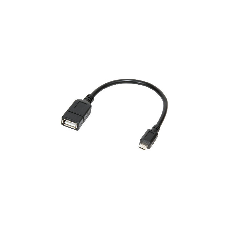 LogiLink AA0035 USB-kaapeli 0,2 m USB 2.0 Micro-USB B USB A Musta