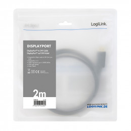 LogiLink CV0131 videokaapeli-adapteri 2 m DisplayPort DVI Musta