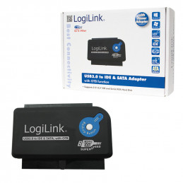 LogiLink AU0028A kaapelin sukupuolenvaihtaja USB 3.0 IDE   SATA Musta