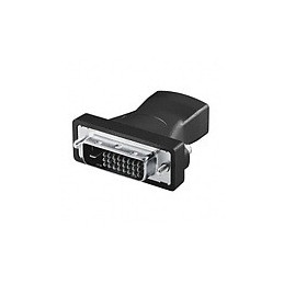 LogiLink HDMI to DVI Adapter HDMI 19-pin female DVI-D (24+1) male Musta