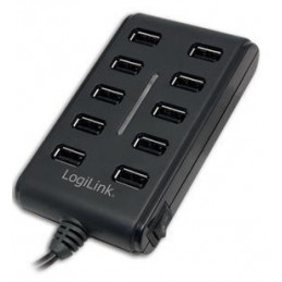 LogiLink USB 2.0 10-Port Hub with On Off Switch 480 Mbit s