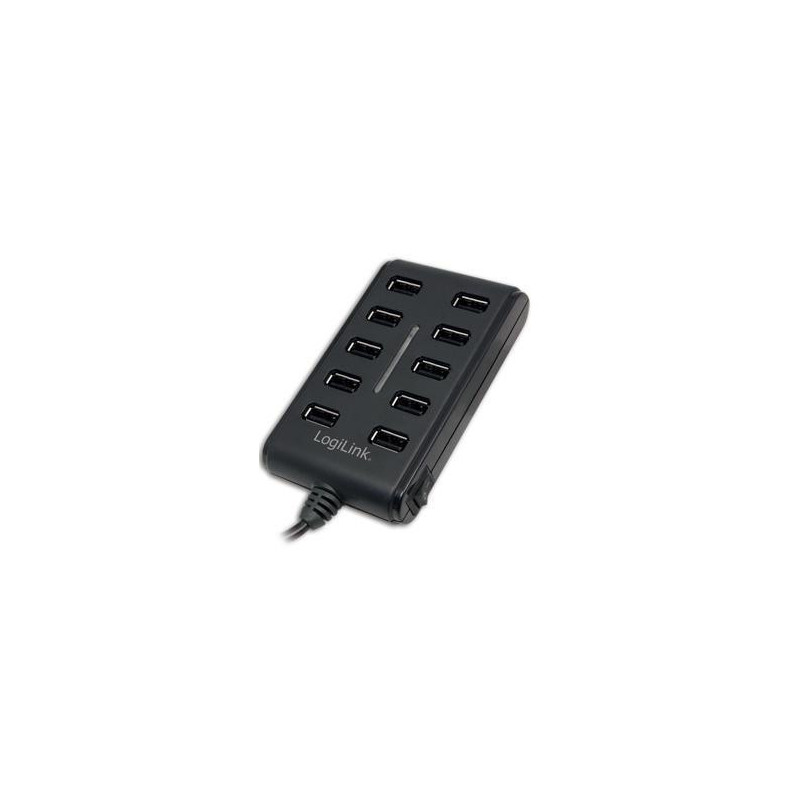 LogiLink USB 2.0 10-Port Hub with On Off Switch 480 Mbit s