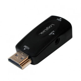 LogiLink CV0107 kaapelin sukupuolenvaihtaja HDMI VGA Musta