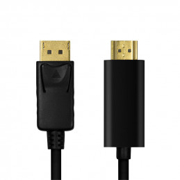 LogiLink CV0128 videokaapeli-adapteri 3 m DisplayPort HDMI-tyyppi A (vakio) Musta