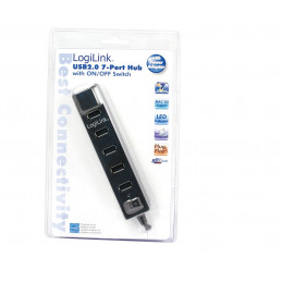 LogiLink USB 2.0 7-Port Hub with On Off Switch 480 Mbit s