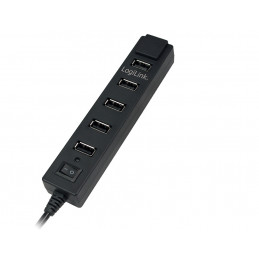 LogiLink USB 2.0 7-Port Hub with On Off Switch 480 Mbit s