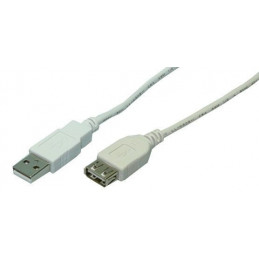 LogiLink 3m USB 2.0 USB-kaapeli USB A Harmaa
