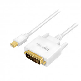 LogiLink CV0138 videokaapeli-adapteri 3 m Mini DisplayPort DVI Valkoinen