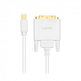 LogiLink CV0138 videokaapeli-adapteri 3 m Mini DisplayPort DVI Valkoinen