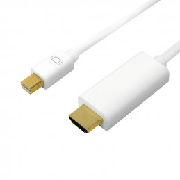 LogiLink CV0124 videokaapeli-adapteri 3 m Mini DisplayPort HDMI-tyyppi A (vakio) Valkoinen