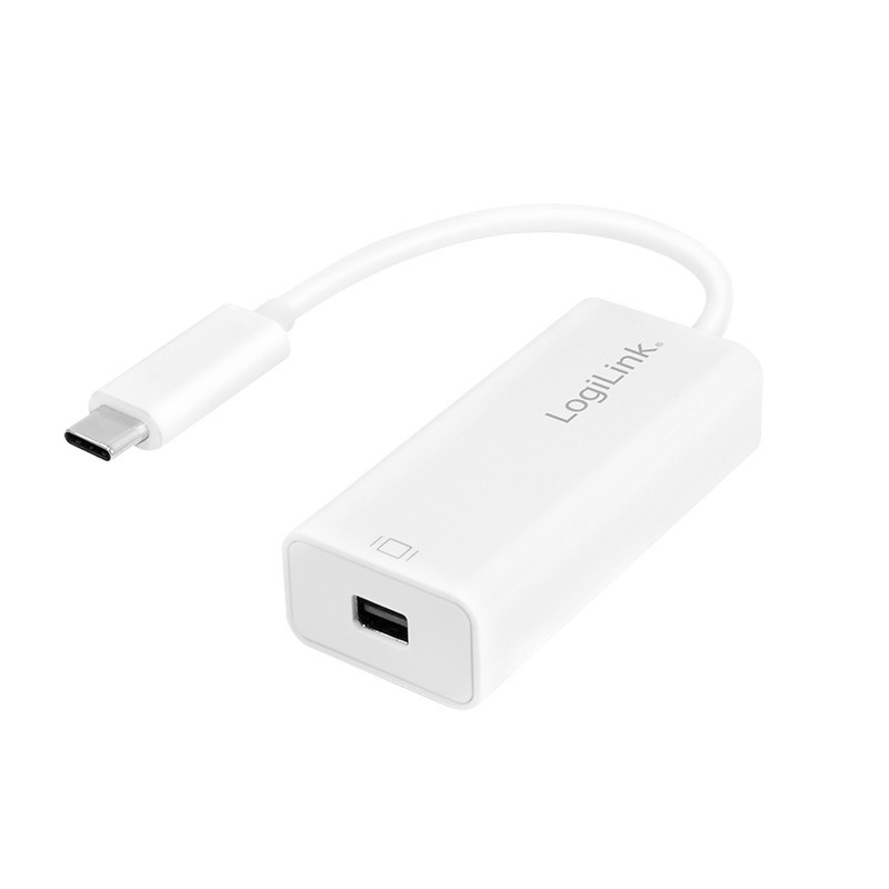 LogiLink UA0360 videokaapeli-adapteri 0,15 m USB Type-C Mini DisplayPort Valkoinen