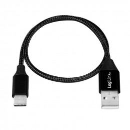 LogiLink CU0140 USB-kaapeli 1 m USB 2.0 USB C USB A Musta