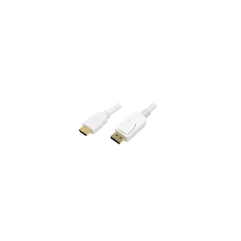 LogiLink 2m, HDMI-DP DisplayPort Valkoinen
