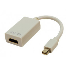 LogiLink Mini DisplayPort   HDMI Adapter 0,1 m HDMI-tyyppi A (vakio) Harmaa