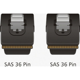 DeLOCK M M SAS Cable 0,1 m Musta, Punainen