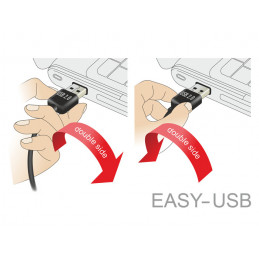 DeLOCK 0.5m, USB2.0-A USB2.0 Micro-B USB-kaapeli 0,5 m USB A Micro-USB B Musta