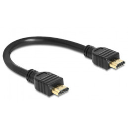 DeLOCK 83352 HDMI-kaapeli 0,25 m HDMI-tyyppi A (vakio) Musta