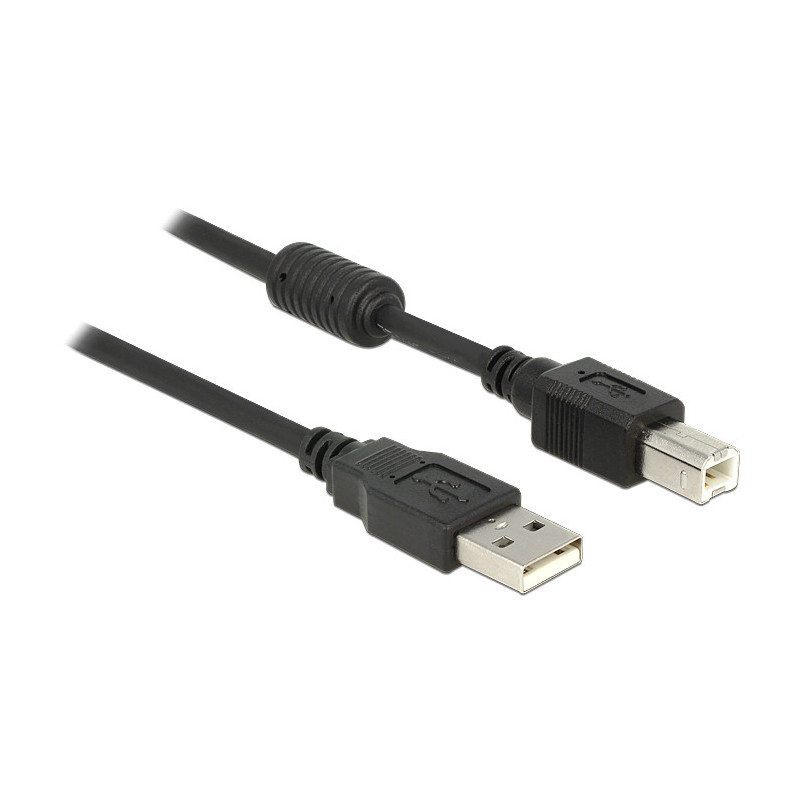 DeLOCK 83566 USB-kaapeli 1 m USB 2.0 USB A USB B Musta