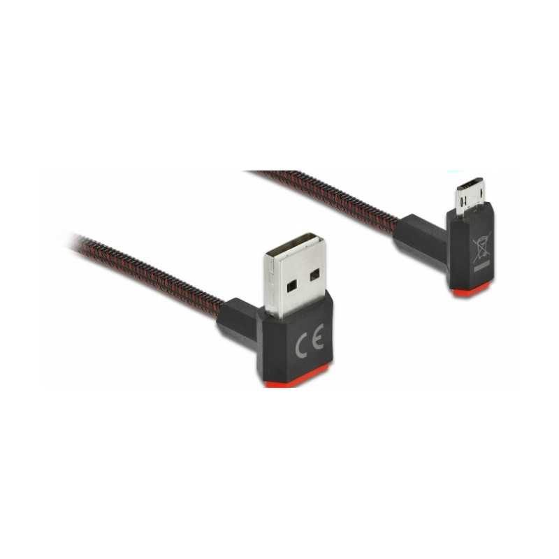DeLOCK 85264 USB-kaapeli 0,2 m USB 2.0 USB A Micro-USB B Musta