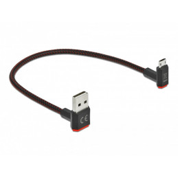 DeLOCK 85264 USB-kaapeli 0,2 m USB 2.0 USB A Micro-USB B Musta