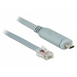 DeLOCK 89892 sarjakaapeli Harmaa 5 m USB 2.0 Type-A RJ45