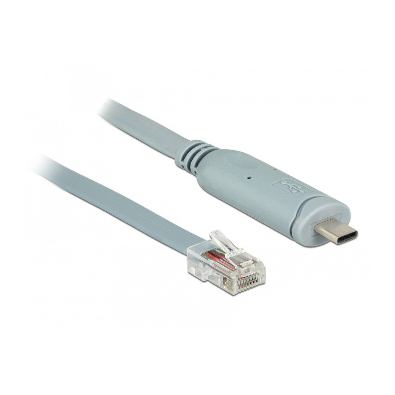 DeLOCK 89892 sarjakaapeli Harmaa 5 m USB 2.0 Type-A RJ45