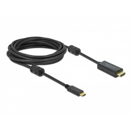 DeLOCK 85972 videokaapeli-adapteri 5 m USB Type-C HDMI Musta