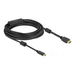 DeLOCK 85973 videokaapeli-adapteri 7 m USB Type-C HDMI Musta