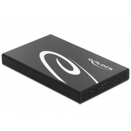 DeLOCK 42611 tallennusaseman kotelo HDD- SSD-kotelo Musta, Valkoinen 2.5"