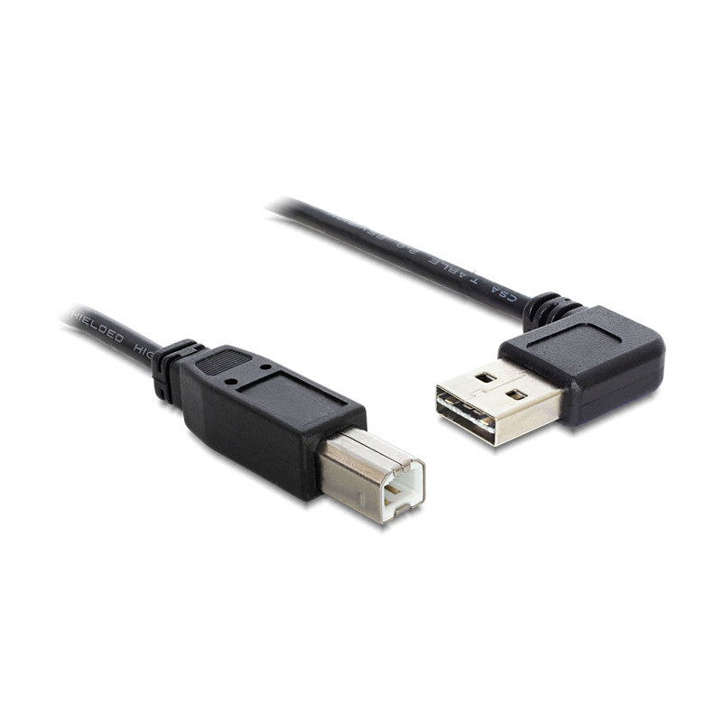 DeLOCK 1m USB 2.0 A - B m m USB-kaapeli USB A USB B Musta