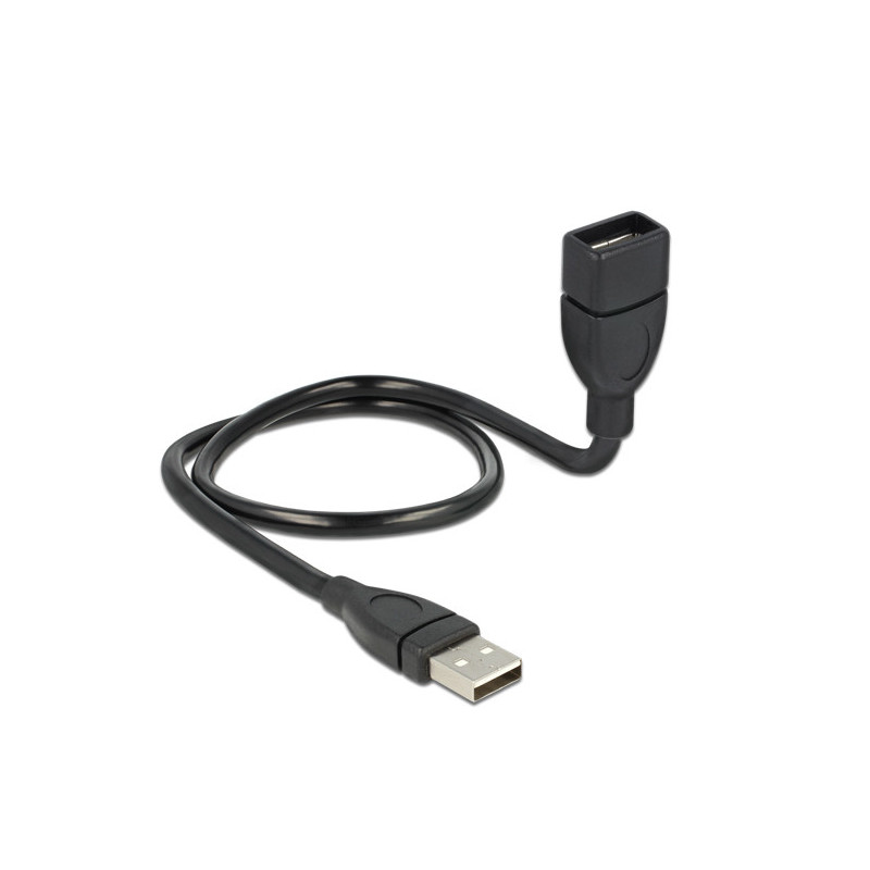 DeLOCK 50cm USB 2.0 USB-kaapeli 0,5 m USB A Musta