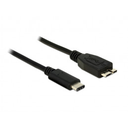 DeLOCK 1m USB 3.1 USB-kaapeli USB 3.2 Gen 2 (3.1 Gen 2) USB C Micro-USB B Musta