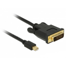 DeLOCK 83990 videokaapeli-adapteri 3 m Mini DisplayPort DVI-D Musta