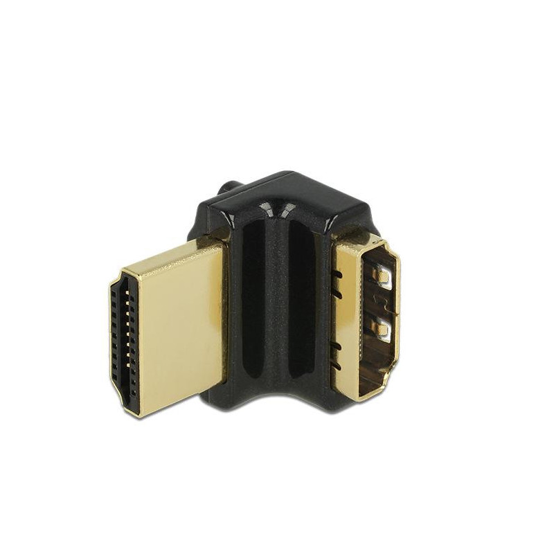 DeLOCK HDMI-A HDMI-A, F M, 90° Musta