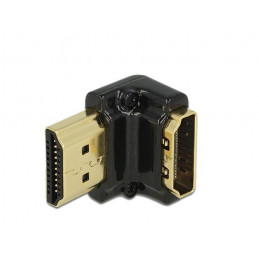 DeLOCK HDMI-A HDMI-A male, F M, 90° Musta