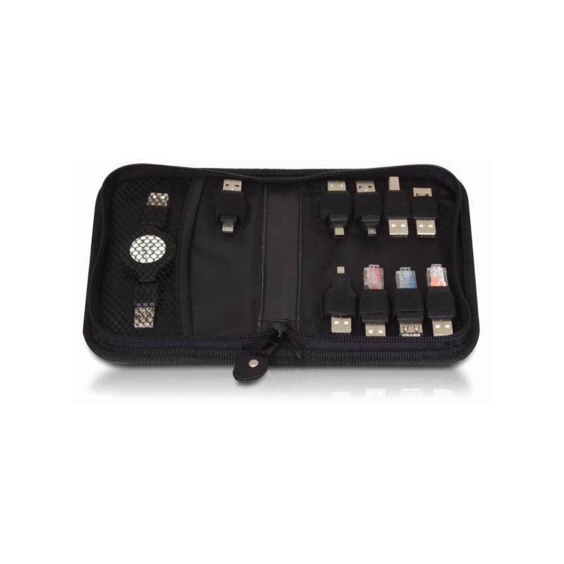 DeLOCK USB adapter kit 10 parts Musta