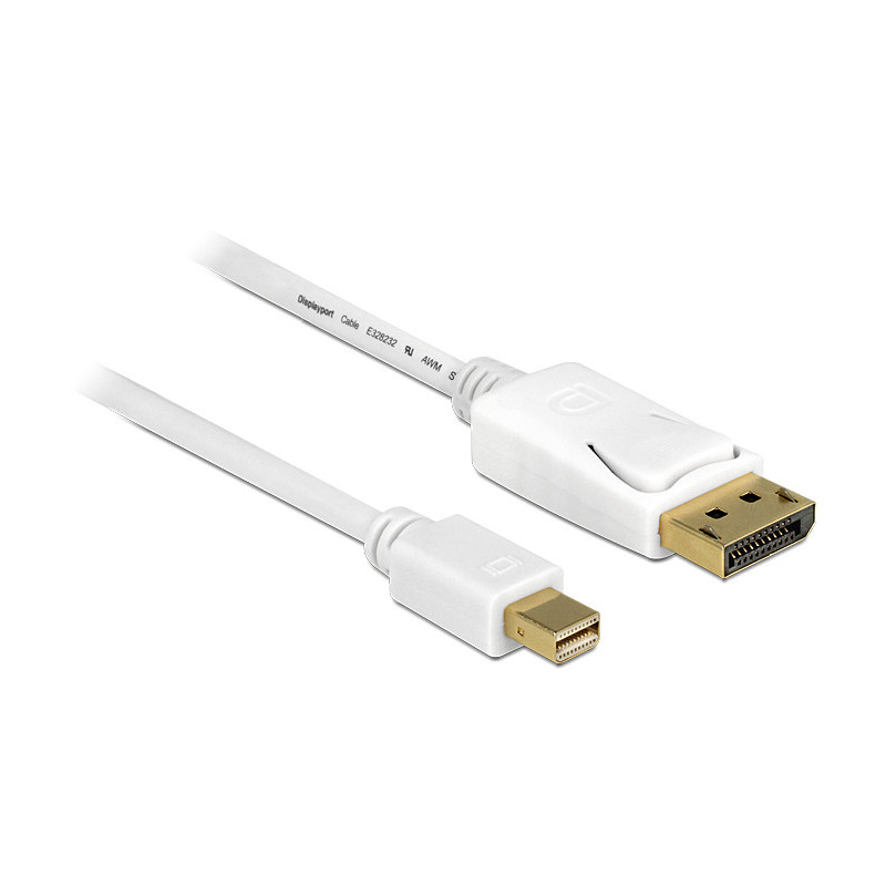 DeLOCK 83481 DisplayPort-kaapeli 1 m Mini DisplayPort Valkoinen