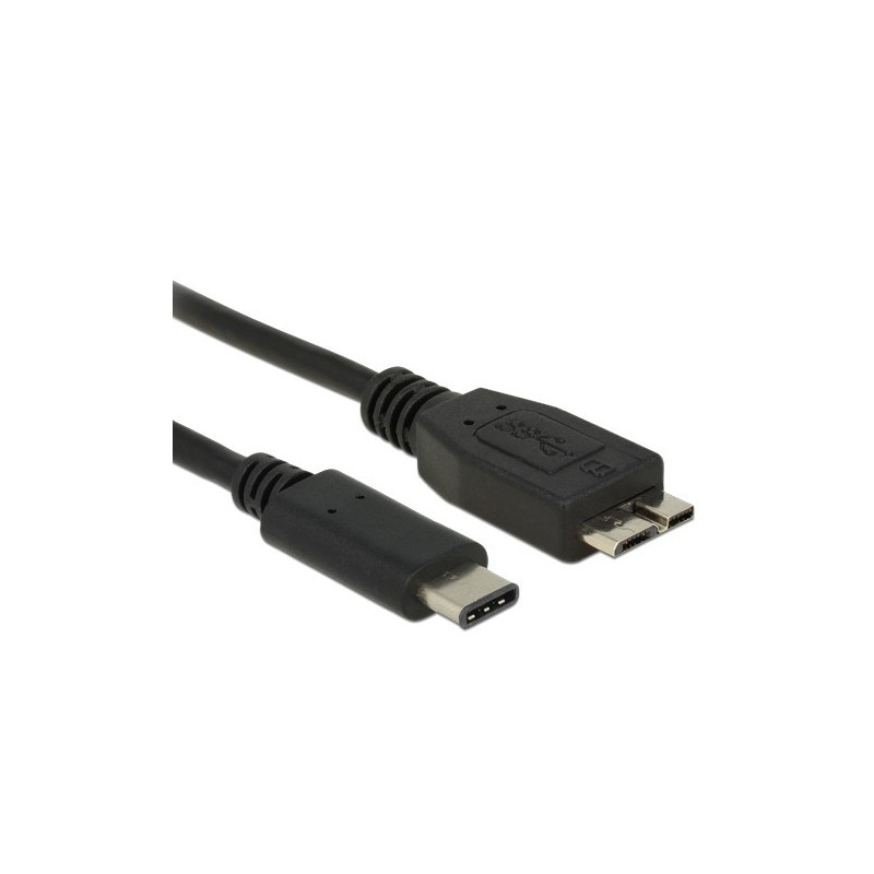 DeLOCK 0.5m USB3.1 C - MicroUSB3.1 B USB-kaapeli 0,5 m USB 3.2 Gen 2 (3.1 Gen 2) USB C Micro-USB B Musta