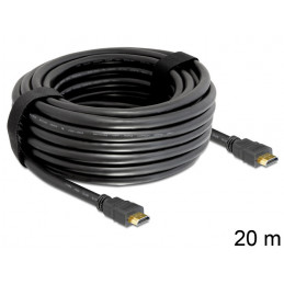 DeLOCK 20m, HDMI - HDMI HDMI-kaapeli HDMI-tyyppi A (vakio) Musta