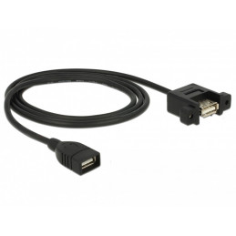 DeLOCK 85460 USB-kaapeli 1 m USB 2.0 USB A Musta