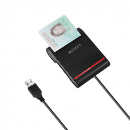 LogiLink CR0047 älykortin lukijalaite Sisätila USB 2.0 Musta