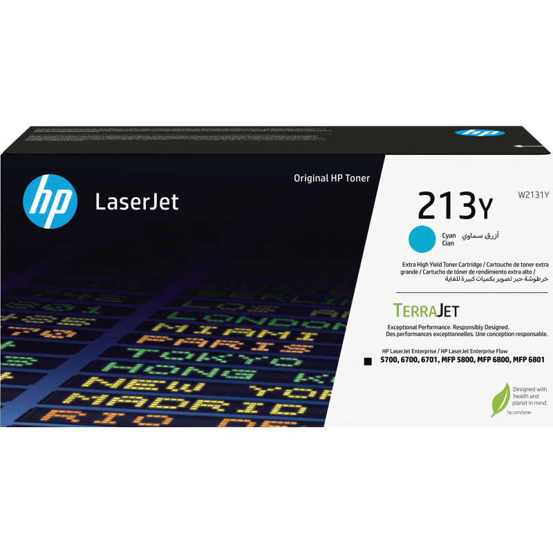 HP 213Y erittäin riittoisa syaani alkuperäinen LaserJet-värikasetti