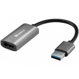 Sandberg 134-19 USB grafiikka-adapteri Harmaa