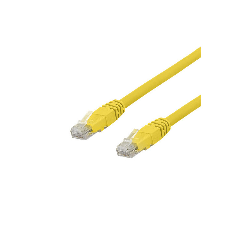 Deltaco TP-603GLAU verkkokaapeli Keltainen 0,3 m Cat6a U UTP (UTP)