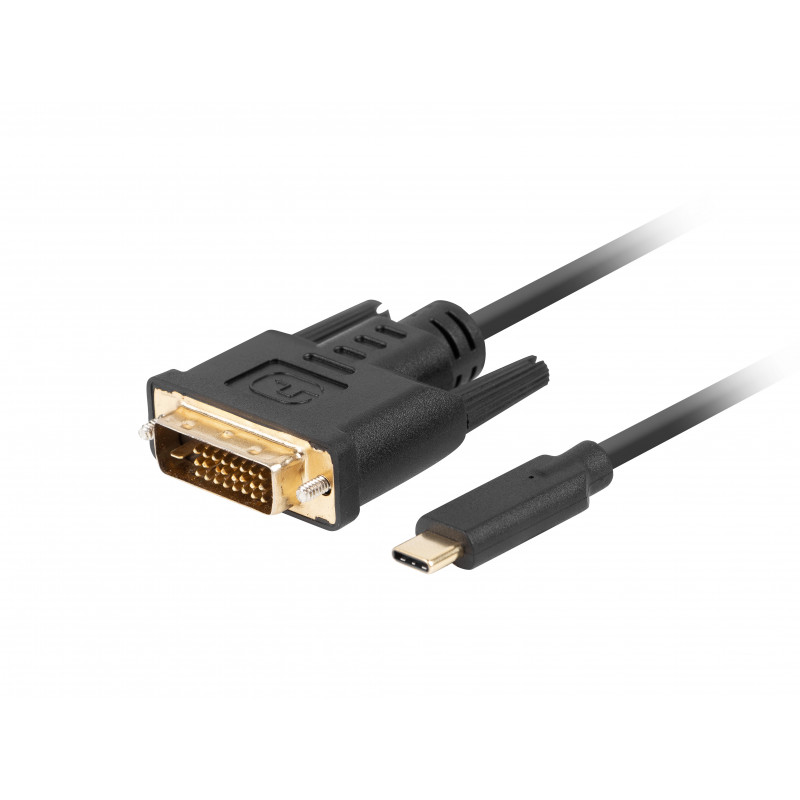 Lanberg CA-CMDV-10CU-0030-BK videokaapeli-adapteri 3 m USB Type-C DVI-D Musta