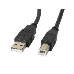 Lanberg CA-USBA-10CC-0018-BK USB-kaapeli 1,8 m USB 2.0 USB B Musta