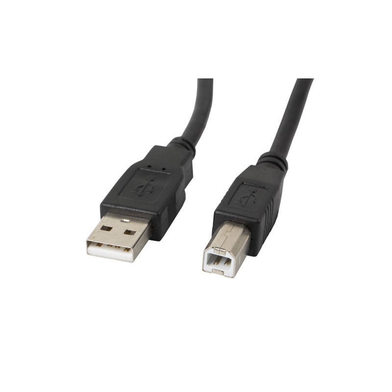 Lanberg CA-USBA-10CC-0018-BK USB-kaapeli 1,8 m USB 2.0 USB B Musta