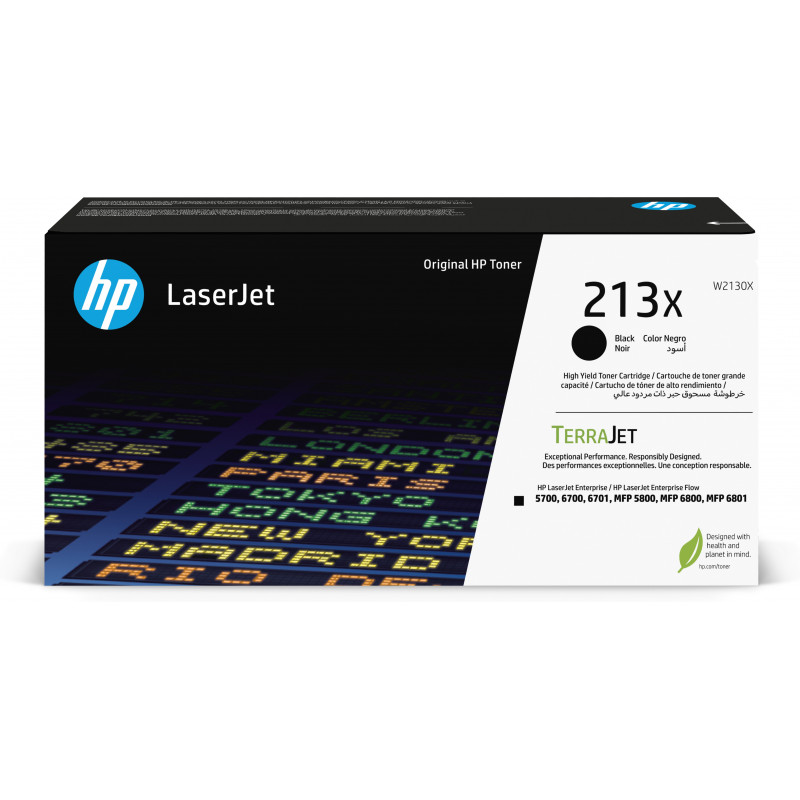 HP 213X -värikasetti, riittoisa, musta, alkuperäinen, LaserJet